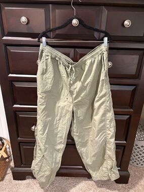 aerie Light Olive Drawstring Jogger Pants